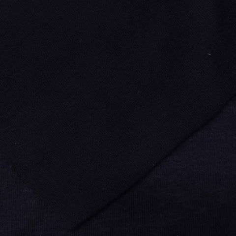 Dark Navy Ribbed Rib Knit, Poly-Viscose
