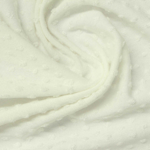 White Dot Jacquard, Poly-Viscose
