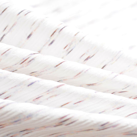 White Marl Knit, Polyester, 195 gsm