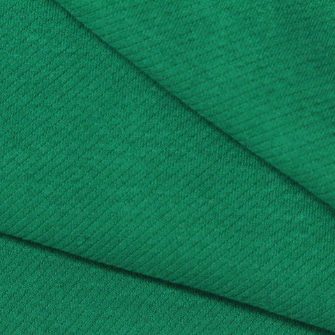 Polyester Cotton Stretch Knit Fabric, 400 gsm, 180 cm — Green