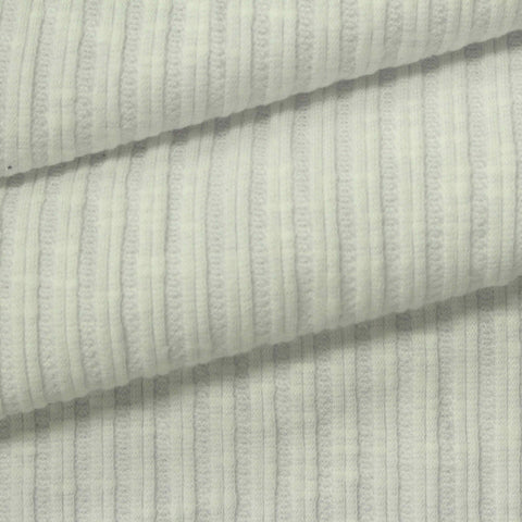 Jacquard Cotton Polyester Stretch Rib Knit Fabric, 235 gsm, 124 cm — Green