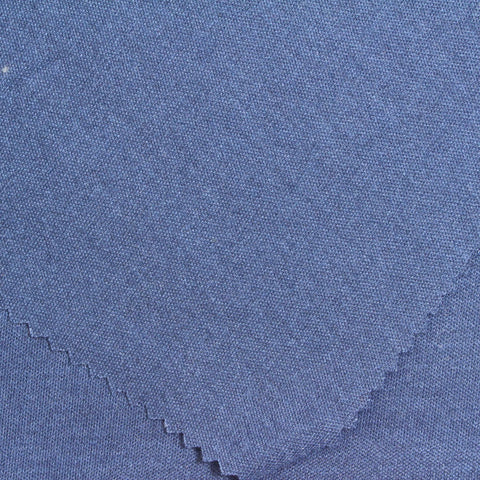 Heather Blue Marl Interlock Knit, Poly-Viscose