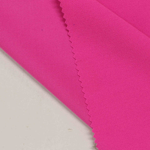Polyester Stretch Linen-Look Fabric, 262 gsm, 160 cm — Pink