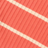 Coral Horizontal-Stripe Rib Knit, Cotton-Poly — photo 2