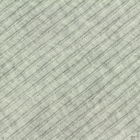 Grey Heather Rib Knit, Cotton-Poly, 170 gsm