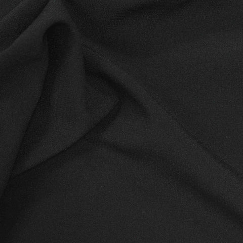 Polyester Stretch Woven Fabric, 87 gsm — Black