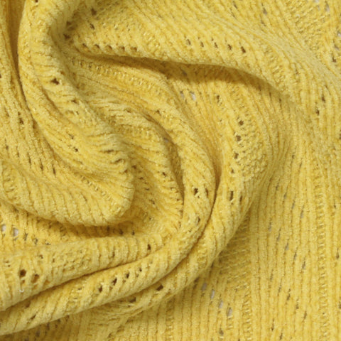 Yellow Openwork-Diamond Chenille, Polyester