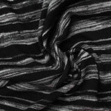 Black Stripes Chunky Knit, Poly-Viscose — photo 2
