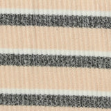 Peach Horizontal-Stripe Rib Knit, Viscose-Poly — photo 2
