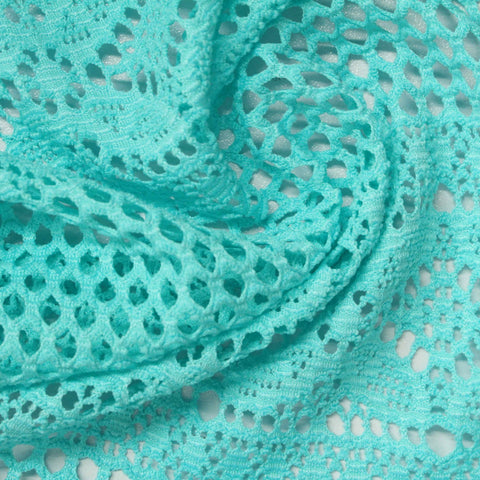 Turquoise Openwork Jacquard, Polyester