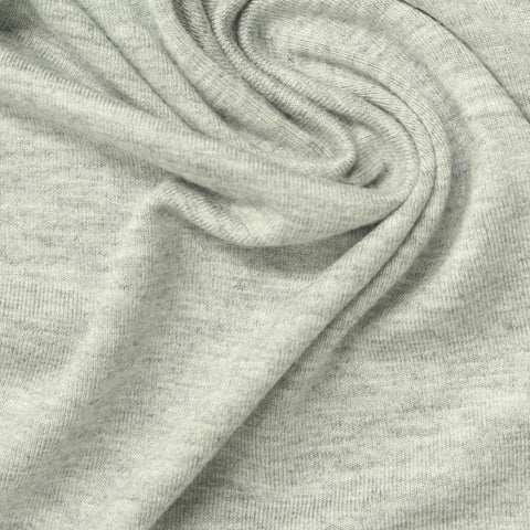 Light Grey Marl Jersey Knit, Viscose, 260 gsm