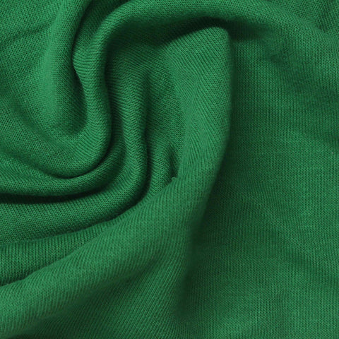 Cotton Polyester French Terry Fabric, 288 gsm, 170 cm — Green