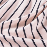 White Horizontal-Stripe Jersey Knit, Cotton — photo 2