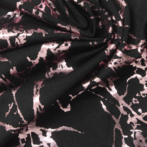 Gold Abstract Knit, Polyester, 140 gsm