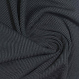 Polyester Stretch Rib Knit Fabric, 260 gsm, 155 cm — Navy — photo 2