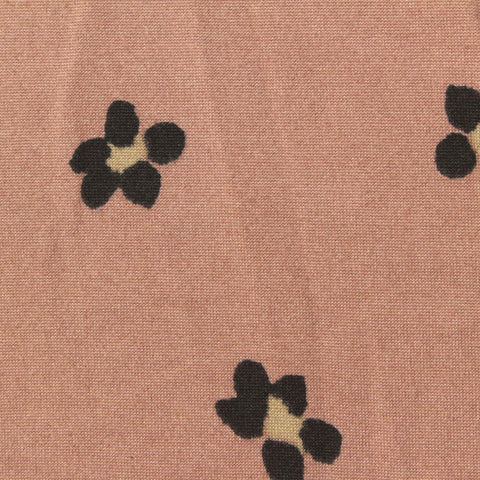 Light Blue Floral Milk Silk Knit, Polyester
