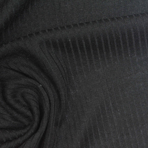 Black Rib Knit, Polyester