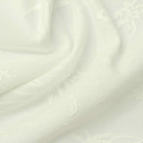 White Tone-on-Tone Floral Jacquard, Polyester — photo 2