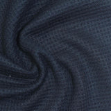 Viscose Polyester Blend Stretch Waffle Knit Fabric, 340 gsm, 150 cm — Navy — photo 2