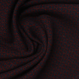 Dark Red Geometric Jersey Knit, Cotton-Poly — photo 2
