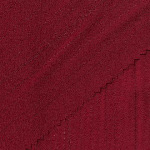 Deep Red Lines Chiffon, Polyester