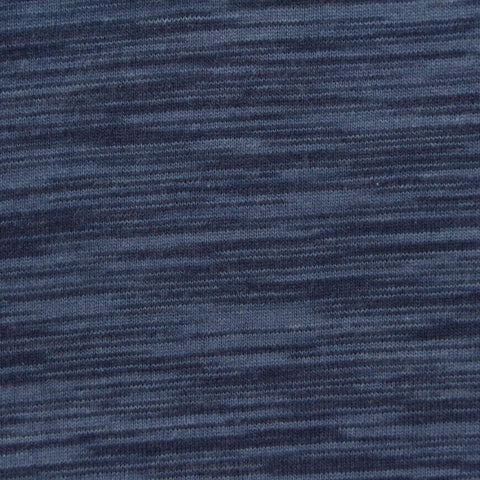 Dark Blue Marl Jersey Knit, Poly-Cotton, 135 gsm