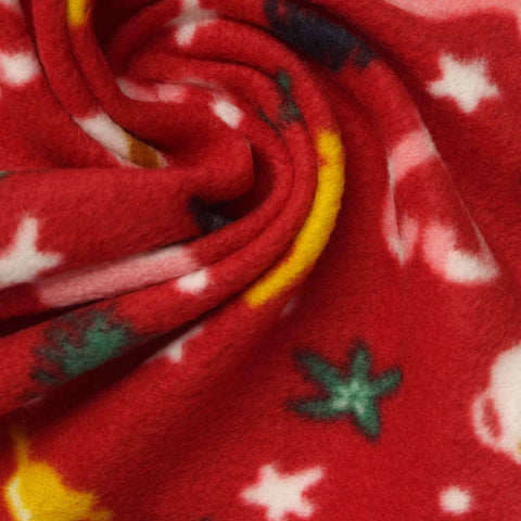White Stars Fleece, Polyester, 160 gsm