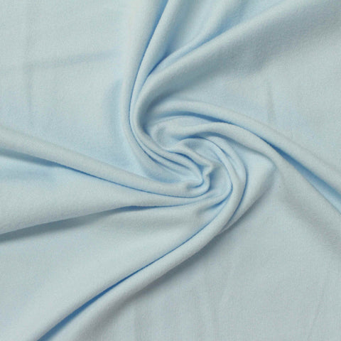 Brushed Polyester Stretch Milk Silk Knit Fabric, 190 gsm, 170 cm — Blue