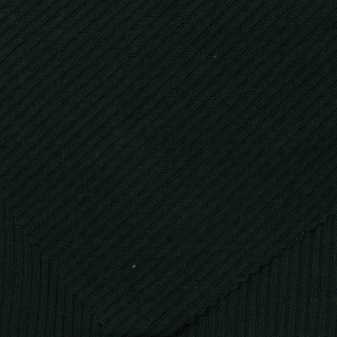 Viscose Polyester Stretch Rib Knit Fabric, 210 gsm, 180 cm — Green