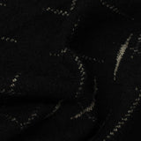 Black Diagonal-Line Chunky Knit, Polyester — photo 2