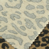Black Leopard Jersey Knit, Polyester — photo 2