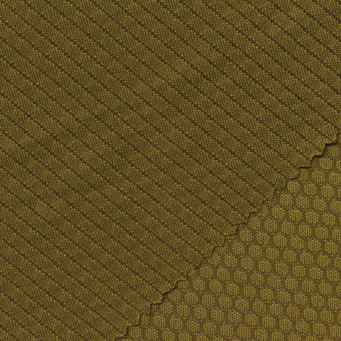 Olive Tone-on-Tone Square Interlock Knit, Polyester