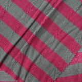 Pink Horizontal-Stripe Pointelle Knit, Viscose-Nylon — photo 2