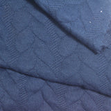 Blue Chevron Scuba Knit, Polyester — photo 2