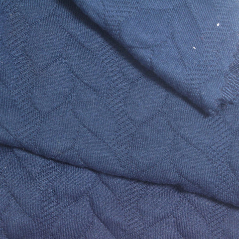 Blue Chevron Scuba Knit, Polyester