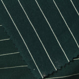 White Horizontal-Stripe Ponte Knit, Cotton-Poly — photo 2