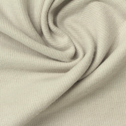 Viscose Polyester Stretch Interlock Knit Fabric, 270 gsm, 160 cm — Beige