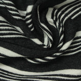 Black Horizontal-Stripe Knit, Cotton — photo 2