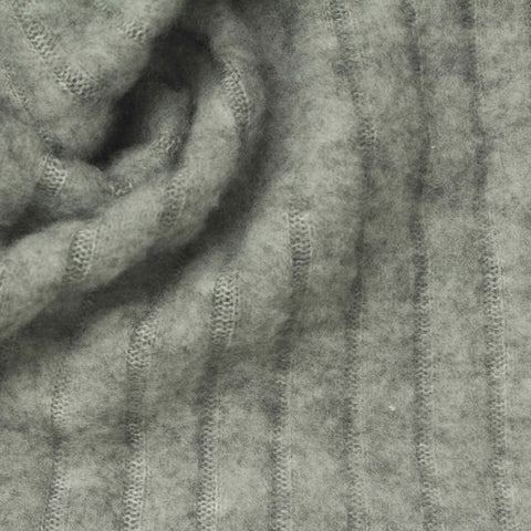 Grey Heather Rib Knit, Polyester