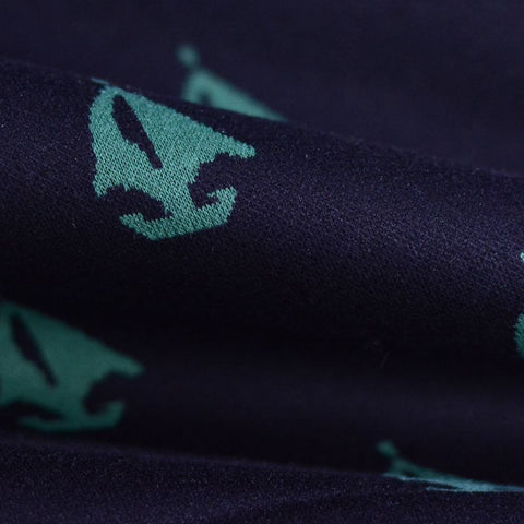 Jacquard Polyester Viscose Knit Fabric, 150 cm — Navy, ref EF-5636