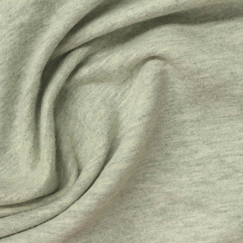 Light Grey Marl French Terry, Cotton-Poly, 265 gsm