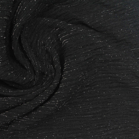 Black Marl Crepe, Polyester, 210 gsm