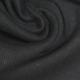Cotton Polyester Stretch Rib Knit Fabric, 333 gsm, 120 cm — Black — photo 2