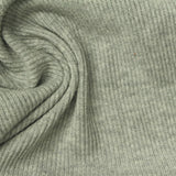 Heather Cotton Stretch Rib Knit Fabric, 165 gsm, 154 cm — Green — photo 2