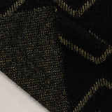 Jacquard Washed Nylon Chunky Knit Fabric, 320 gsm, 155 cm — Black — photo 2