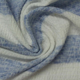 Blue Horizontal-Stripe Crepe, Poly-Viscose — photo 2