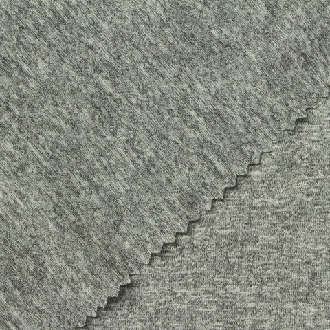 Dark Grey Marl Jersey Knit, Polyester, 180 gsm, 170 cm, ref EF-260015