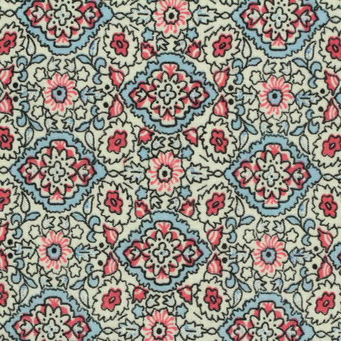Pink Floral Knit, Polyester, 165 gsm