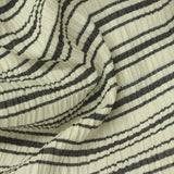 Black Stripes Crepe, Cotton-Poly — photo 2