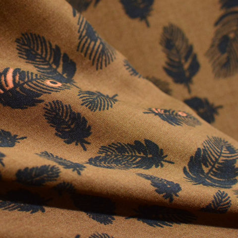 Animal Print 100% Viscose Woven Fabric, 75 gsm, 142 cm — Brown